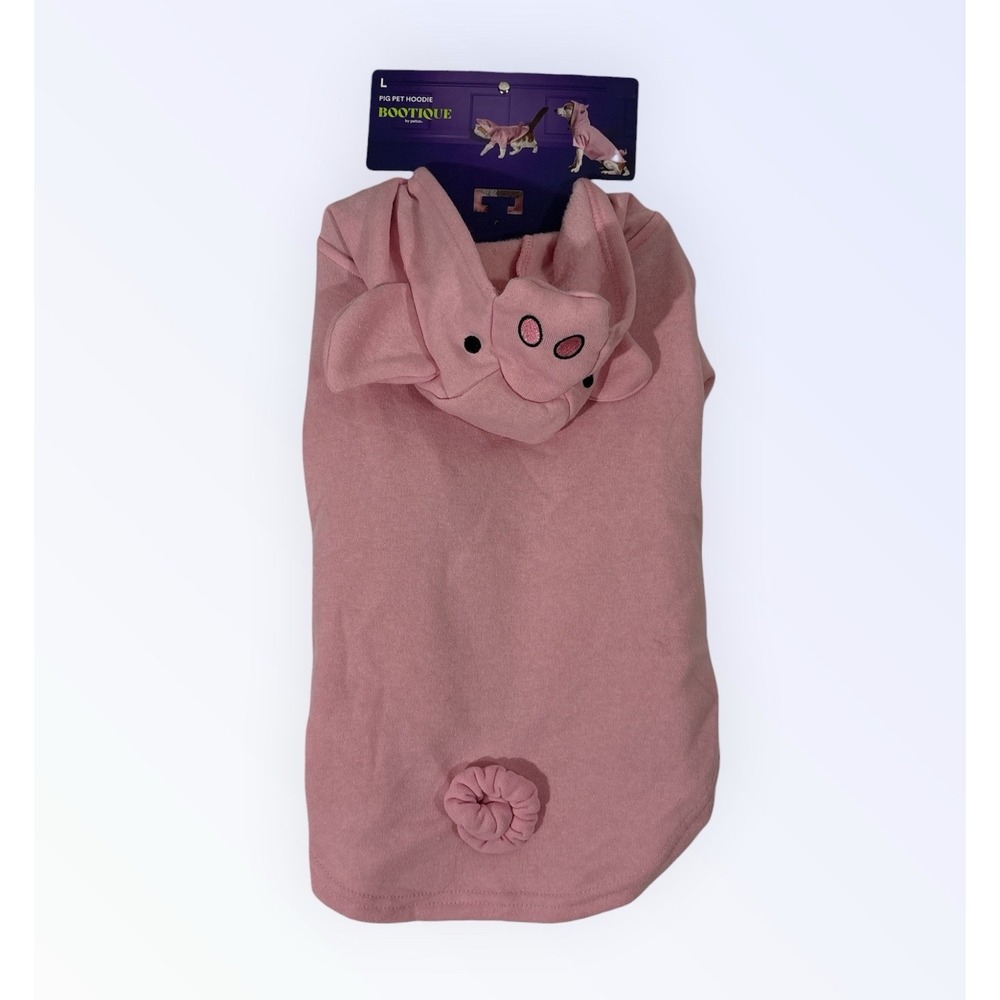 Bootique Hog Wild Pink Pig Hoodie Dog Cat Costume Sz LARGE